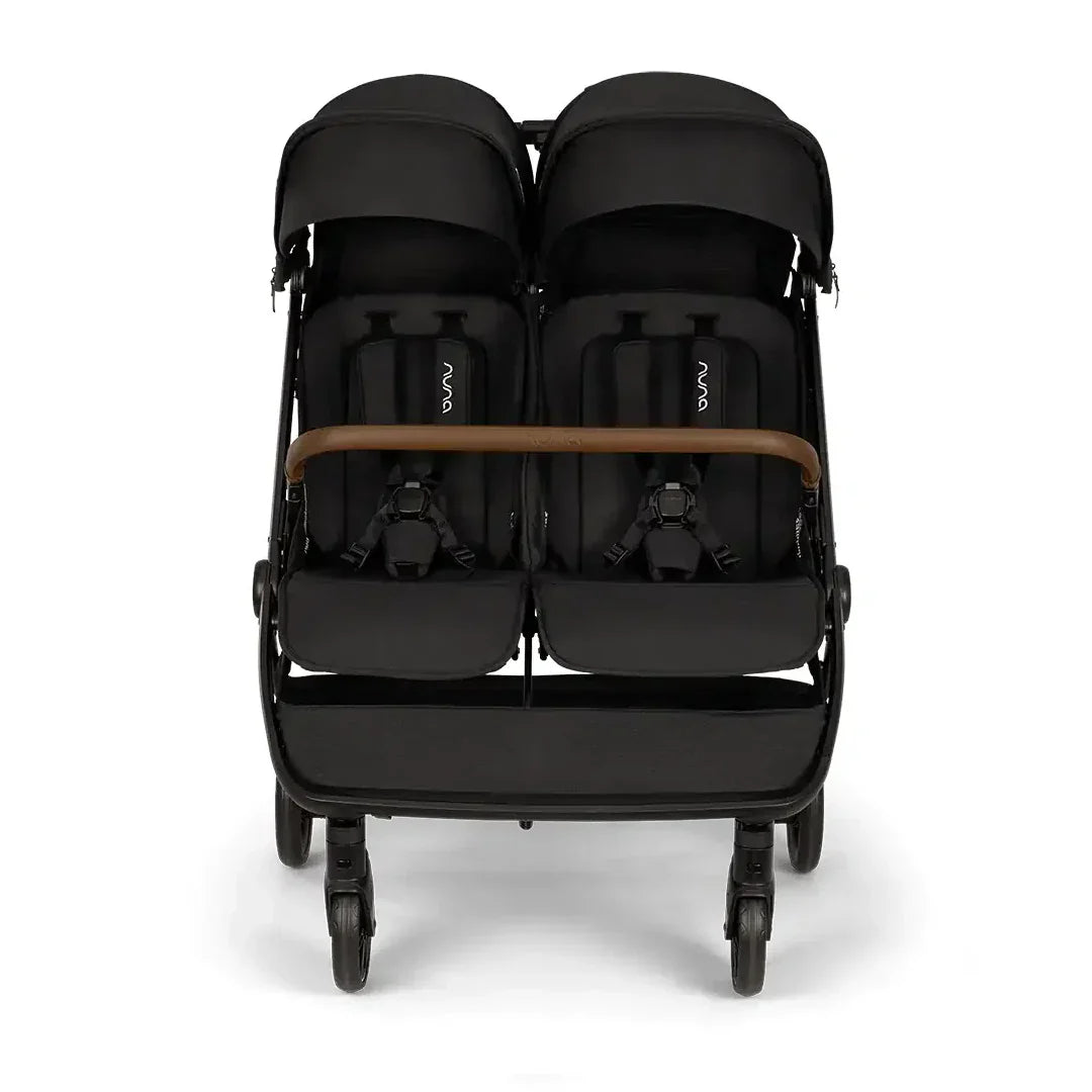 2026 2025 Nuna TRVL dubl Geschwisterwagen – Caviar | Leichter Doppelkinderwagen ab Geburt, kompatibel mit PIPA™ Babyschalen