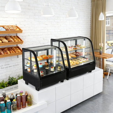 2026 27" 3.5 Cu.Ft. 170W 110V Black Refrigerated Bakery Display Case