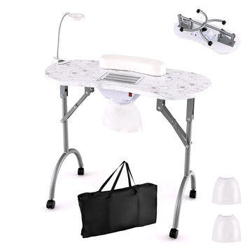 2026 Table de manucure portable LDAILY avec aspirateur électrique de poussière