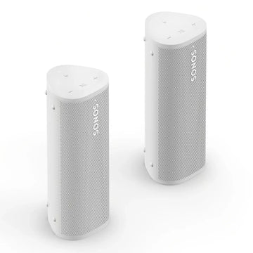 2026 2025 Enceinte Bluetooth Portable Étanche Sonos Roam 2 – Paire (Blanc) : Son Puissant et Clair Partout, Wi-Fi et Bluetooth, Autonomie Longue Durée