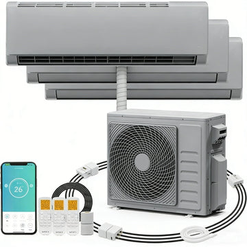2026 12,000 BTU 21 SEER2 115V Mini Split Air Conditioner with Heat Pump Ductless Inverter & Install Kit