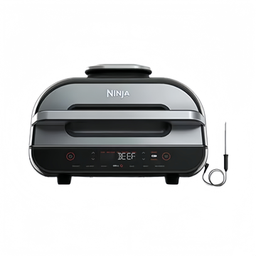 2026 2025 Ninja FG551 Foodi Smart XL Grill d’Intérieur 6-en-1 avec Friteuse à Air 4 Quart – Finition Acier Inoxydable