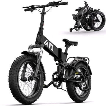 2026 Vélo électrique pliable TST Electric Bike 4.0 à pneus larges – 750 W, batterie 48 V 13 Ah
