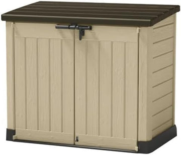 2026 Keter Store It ARC Abri de jardin extérieur, capacité 1200 litres, taupe et beige