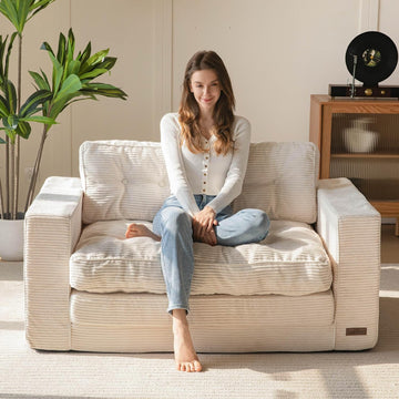2026 MAXYOYO Canapé-lit Convertible, Matelas Pliable Adulte Convertible Canapé-lit avec 2 Oreillers, Lit d'Appoint Surface de Couchage 101x196CM, Canapé pour Salon, Chambre à Coucher