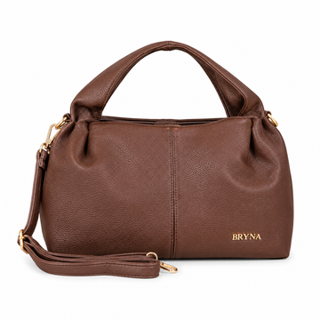 Bryna Women's Brown Leather Hobo Shoulder Handbag