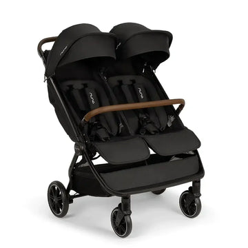 2026 2025 Nuna TRVL dubl Geschwisterwagen – Caviar | Leichter Doppelkinderwagen ab Geburt, kompatibel mit PIPA™ Babyschalen