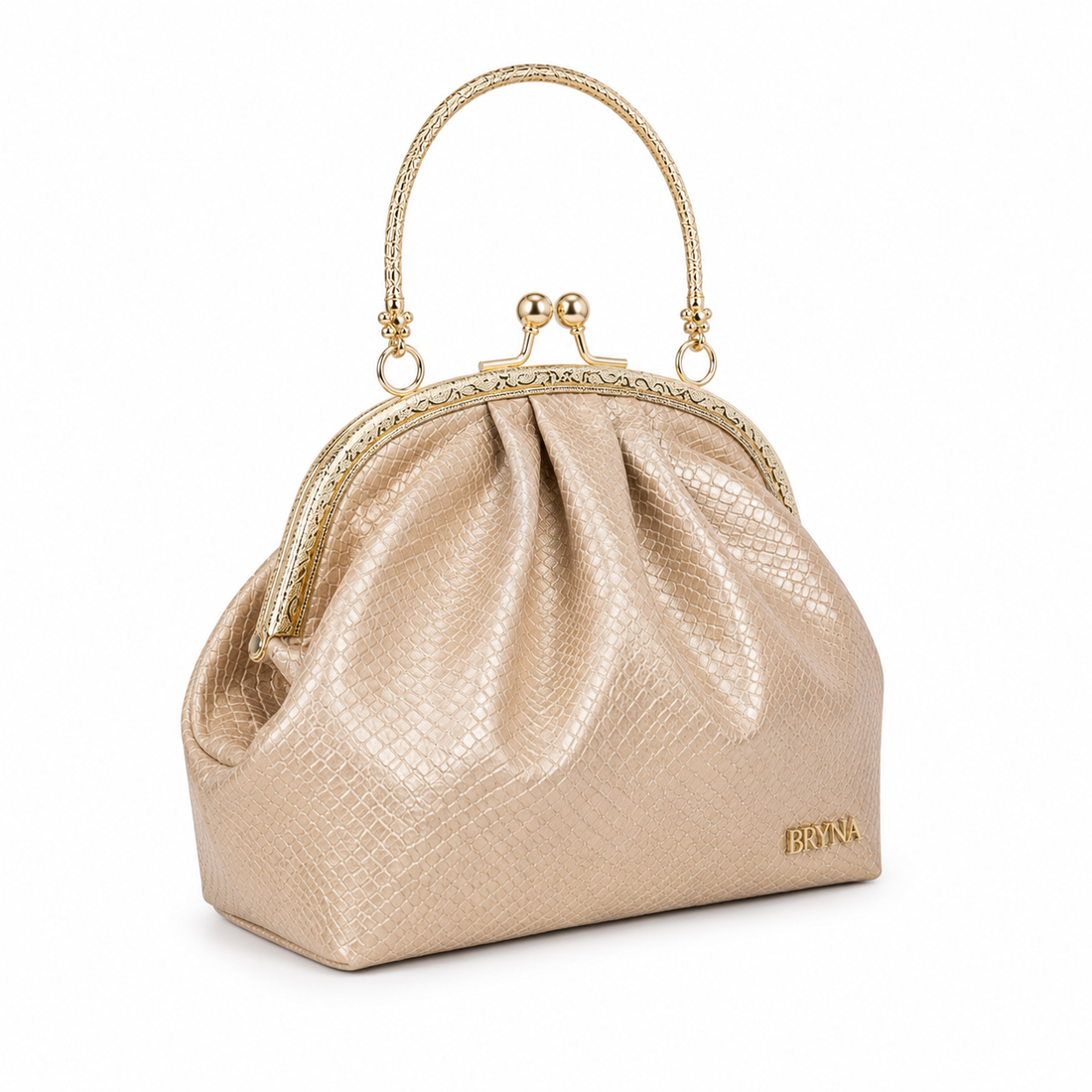 Bryna Women's Rose Gold Frame Clutch Evening Bag