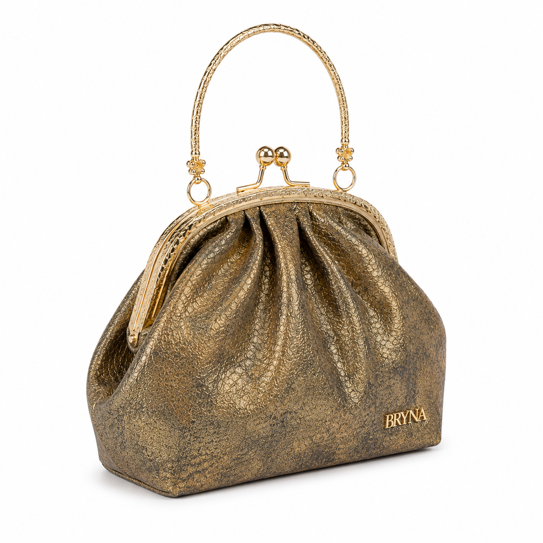 Bryna Women's Rose Gold Frame Clutch Evening Bag