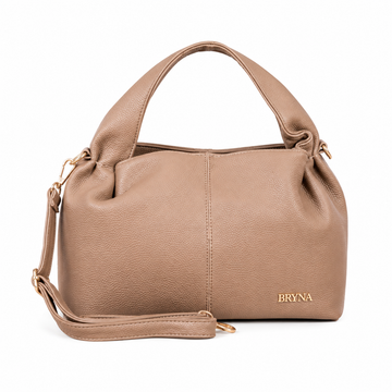 Bryna Soft Leather Hobo Shoulder Bag for Women | Elegant Everyday Handbag  | Beige