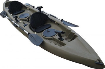 2026 BKC TK181 Angler – Kayak de pêche tandem pour 2 personnes, 3,86 m, avec sièges rembourrés et pagaies