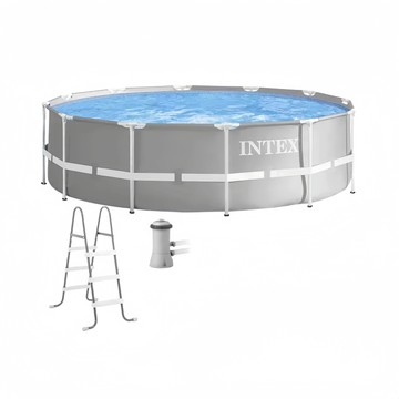 2026 2025 Intex Prism Frame – Piscine Hors-sol 12 pieds x 39 pouces, Structure Acier, Filtre et Échelle Inclus, Édition Limitée