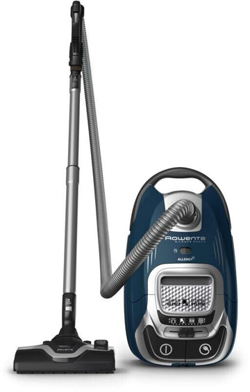 2026 ROWENTA Silence Force Effitech Aspirateur avec Sac, Silencieux 57 DB(A), Basse consommation, Haute Filtration, Rayon d'action 12 m, Fabriqué en France RO7451EA, Bleu