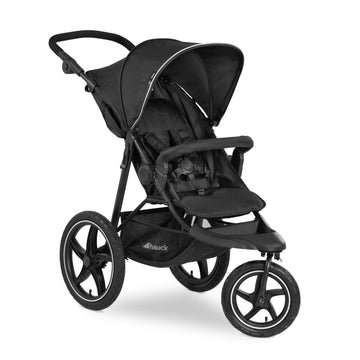 2026 hauck Poussette 3 Roues Runner 3, Tout Terrain avec Roues XL Gonflables, Jusqu'à 22 kg, Frein à Main, Suspension, Canopy UPF 50+, Pliable, Panier, Position Allongée, Porte-Gobelet (Jungle Green)