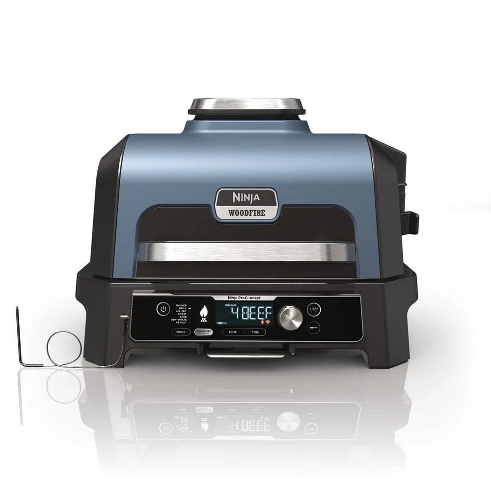 2026 2025 Ninja Woodfire Pro Connect XL Barbecue et Fumoir Électrique avec Support et Housse